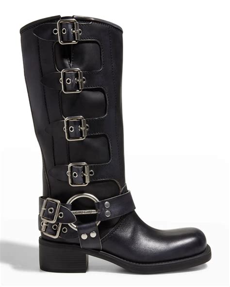 miu miu moon boots|miu leather boots.